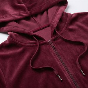 Survêtement en velours tendance et populaire, vente en gros, survêtement en velours pour femmes pas cher, design personnalisé, survêtement respirant, vêtements de sport - Product Image 4