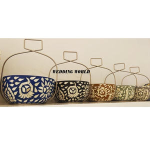 Bol à chocolat en bois de conception arabe bol à chocolat fait main en nacre bol à chocolat de luxe de forme ronde - Product Image 3