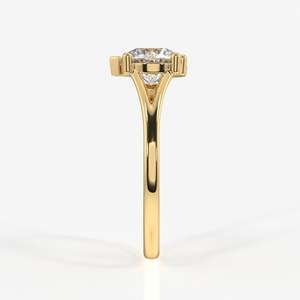 Toi Moi 14k Gold <b>Ring</b> with Lab Grown Round and Pear Cut Diamonds - Product Image 3