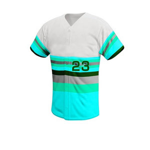 Personnalisable Hipster Hip Hop Sports Uniforme Manches Courtes Boutons Chemises et Pantalons avec Respirant Baseball et Softball Maillots - Product Image 5