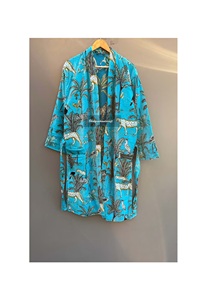 Meilleure vente Veste d'hiver longue unisexe Robe en velours réversible Manches longues Taille libre Fermeture par ceinture en coton Respirant Imprimé - Product Image 5