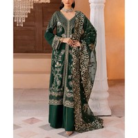 Robes de soirée longues en dentelle brodée à la main de haute qualité, 3 pièces, avec boutons et diamants, pour occasions formelles, en vente