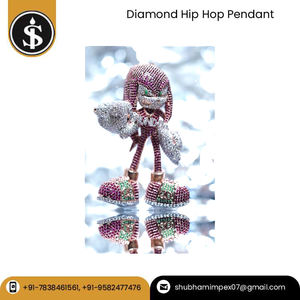 Colgante de oro de 10KT con diamantes cultivados en laboratorio, joyería con cadena cubana - Product Image 2