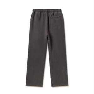 Pantalon de survêtement à jambes larges gris anthracite pour hommes coupe décontractée taille élastique décontracté salon Streetwear léger confort au quotidien droit - Product Image 2