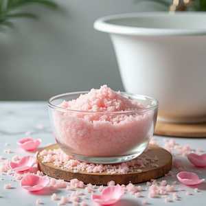 Gommage organique au sel rose de l'Himalaya OEM exfoliant pour le corps et le visage Gommage corporel à la rose Produit de beauté et de soins personnels de marque privée - Product Image 3