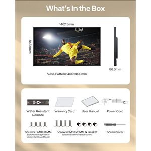 65-Inch 120Hz 4K UHD 1000 Nits Weatherproof Smart LED TV Android TV for Outdoor Gaming and Kitchen Use Waterproof Outdoor TV - Product Image 5
