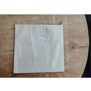 Bolsa de lona de algodón con estampado personalizado respetuoso con el medio ambiente Bolsa de cosméticos de maquillaje simple de moda con cremallera para logotipo de productos de belleza - Product Image 1