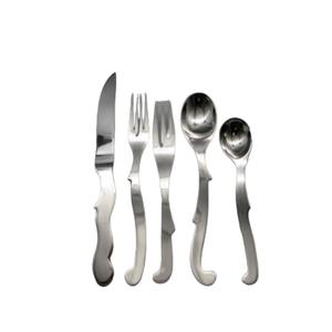 Cubiertos de acero inoxidable Chapado en Color plateado Juego de 4 Tenedor Cuchara Cuchillo Apto para lavavajillas Cubiertos Hogar Café Uso Mango de color dorado - Product Image 3