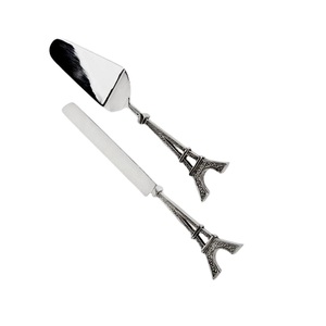 Meilleure vente, couteau à découper les gâteaux en métal poli miroir et ustensile de service ensemble de couteaux à découper et à servir les gâteaux en métal - Product Image 1