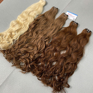 Meilleure vente!!! Tissage de cheveux humains ondulés et ondulés de toutes couleurs, cheveux bruts vietnamiens super doublement étirés - Product Image 1