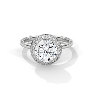 Women's 925 Sterling <b>Silver</b> <b>Solitaire</b> <b>Ring</b> Leb Grown Cut D Color Diamond VVS Clarity Rhodium Fancy Engagement Anniversary - Product Image 2