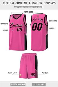 Camiseta de Baloncesto Personalizada, Uniforme Deportivo Personalizado con Nombre y Número Impresos para Hombres, Mujeres y Adultos, Poliéster/Nailon de Secado Rápido - Product Image 3