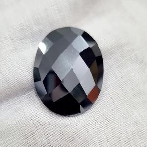 18.50 Cts Rose Cut Noir Moissanite Diamant Forme Ovale VVS Clarté Faire pour Moissanite Pendentif et Bijoux Personnalisés - Product Image 1