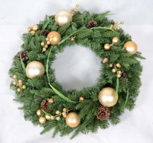 Corona Navideña de 45–180 cm – Coronas Artificiales de Lujo con Decoraciones, Efecto Nieve, Piñas y Luces LED - Product Image 6