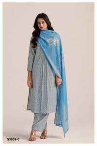 เสื้อผ้าสไตล์อินเดียและปากีสถานพิมพ์ลายซาลวาร์คาเมซผ้าคอตตอนสุดหรูสำหรับงานปาร์ตี้และงานปาร์ตี้ขายส่ง - Product Image 3