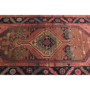 Tapis turc, tapis vintage 3,5x6,6 pieds, tapis géométrique rose et bleu - Product Image 5