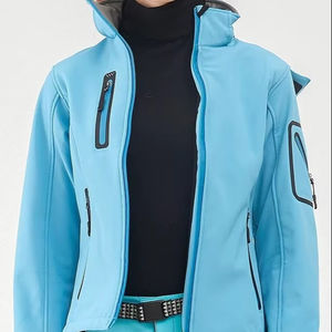 Veste Softshell coupe-vent à col montant personnalisée, tendance, élégante, fermeture éclair, veste pour femme, haute qualité, vente en gros, veste d'hiver - Product Image 3