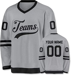 Maillot de sport en polyester 100% de couleur personnalisée, vêtements de hockey sur glace respirants avec numéro imprimé personnalisé - Product Image 4