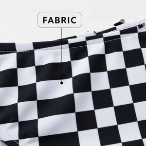 Ensemble de bikini à carreaux écologique en deux pièces, nylon recyclé, élasthanne extensible, séchage rapide, maillot de bain, plage, piscine, mode estivale - Product Image 5