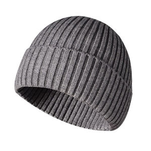 หมวกบีนนี่ถักอบอุ่นใส่ได้ทั้งชายและหญิงสำหรับฤดูหนาวโลโก้สีพื้นระบายอากาศได้ตามต้องการ - Product Image 6