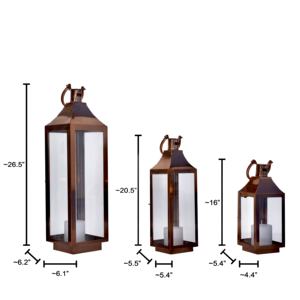 Lanternes en métal faites à la main pour la décoration de la maison Lanternes de haute qualité plaquées cuivre brillantes pour la décoration de la maison - Product Image 6