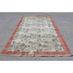 พรมขนสัตว์ตุรกี6FT x 8.9ft วินเทจสีเบจสีส้มการออกแบบการเย็บปะติดปะต่อกันเทคนิคสานแบนสำหรับตกแต่งห้องนั่งเล่นยางขนาด4เมตร - Product Image 1