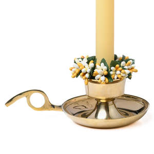Candelabro con Acabado Dorado y Anillo de Agarre, Decoración Navideña para Iglesia, Decoración del Hogar, Decoración de Mesa, Usos a Bajo Precio - Product Image 3