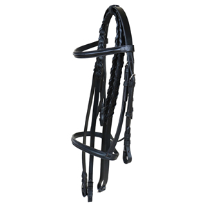 Bridon de cheval léger et confortable, décoratif et anatomique, en cuir rembourré, pour l'équitation - Product Image 5
