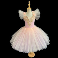 Tutu de ballet professionnel HIPPO KIDS rose clair et bleu clair pour enfants et adultes, tenue de danse de ballerine, robe de tutu de ballet