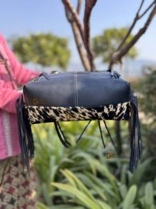 Nouveauté : Sac fourre-tout en cuir de vachette véritable pour femme, avec franges faites à la main et bandoulière, style western, pour filles - Product Image 4