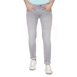 ¡Novedad de 2024! Pantalones vaqueros ajustados a la moda para hombre, ropa informal cómoda con estilo recto de cintura media con logotipo personalizable - Product Image 1