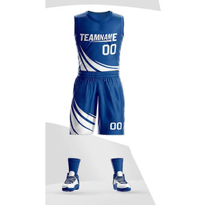 Uniformes de baloncesto de nuevo diseño, superventas, camiseta de baloncesto, conjunto de uniforme de baloncesto sublimado de secado rápido para niños - Product Image 2