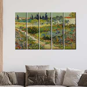 Lienzo Impreso Elegante: Obra de Arte con Flores Vibrantes y Coloridas para Decoración del Hogar, 5P: Enmarcado en Lienzo - Product Image 1