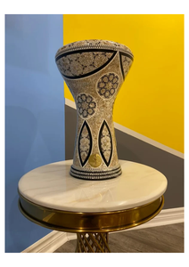 Gawharet El Fan Egipcio Profesional, Tambor Darbuka Oriental Hecho a Mano con Incrustaciones de Aluminio, 22 cm, Multicolor - Product Image 6