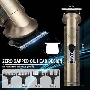 Afeitadora Eléctrica Profesional con Cuchilla en T de Precisión, Resistente al Agua IPX7, Kit Recortador de Barba para Cabello, Nariz, Orejas, Cuerpo, Cara y Bigote - Product Image 1