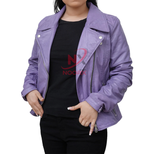 Venta al por mayor de chaqueta de cuero para mujer Diseña tu propia chaqueta de cuero Impermeable para mujer Chaqueta de cuero Original Hide From Sialkot - Product Image 5