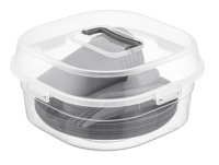 Ensemble de pique-nique Afossa en plastique, 22 pièces, assiettes, gobelets, ustensiles, pliable, léger, durable, portable, conteneur de stockage alimentaire, extérieur