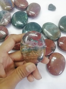 Natural Crystal Bloodstone Jasper Palm <b>Stone</b> Hand Carved <b>Quartz</b> Agate Crystal Gemstone for Healing Other Crystal Crafts Product - Product Image 5
