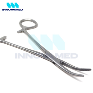 คีมล็อกคอสเคลลี่5.5โค้งสแตนเลสเครื่องมือผ่าตัดแบบแมนนวลนำกลับมาใช้ใหม่ได้ทำเอง - Product Image 5