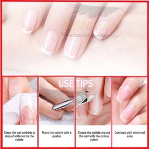 Offre Spéciale cuticule poussoir Double extrémité arc-en-ciel couleur acier inoxydable ongles cuticule poussoir pince peau morte pousser enlever la pince - Product Image 6