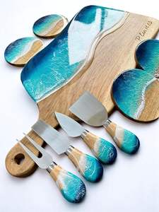 Sous-verres en bois faits à la main respectueux de l'environnement | Bois de manguier ou d'acacia durable | Rustique et élégant | Sous-verres ronds en pierre - Product Image 4