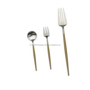 Juego de cubiertos de cuchara de tenedor plateado de acero inoxidable de 3 piezas de calidad superior 18/10 utensilios de mesa - Product Image 4