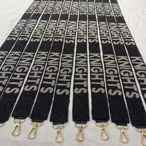 CRYSTAL CRAFT Chic Sangle de sac personnalisable faite à la main avec broderie de perles de verre, de qualité supérieure et élégante, pour étudiants - Product Image 4