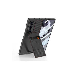 Étui de protection fin de qualité supérieure, texture en fibre de carbone, porte-cartes, étui pour Samsung Galaxy Z Fold 6, sacs et étuis d'affaires - Product Image 1