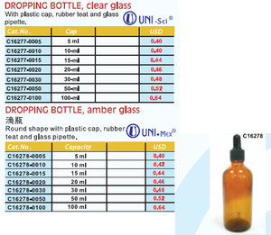 Verre à soda rond ambré de 30ml avec bouchon en plastique, tétine en caoutchouc et pipette en verre - Product Image 3