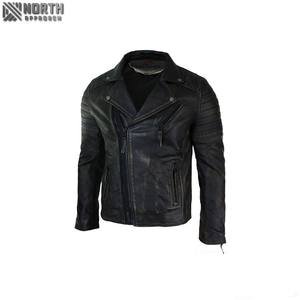 Chaqueta de piel de vaca para motocicleta Logotipo y diseño personalizados Cuero de alta calidad y precios al por mayor para hombres Chaqueta de Bombardero - Product Image 2