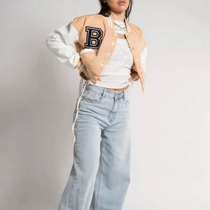 Uso al aire libre Crop Letterman Jacket Venta al por mayor Crop Letterman Jacket Venta caliente Crop Letterman Jacket - Product Image 3