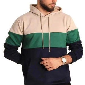 Sweat à capuche pour homme en mélange polyester/coton, style basique d'hiver, nouveau style, imprimé, brodé, taille standard, uni, teint - Product Image 1