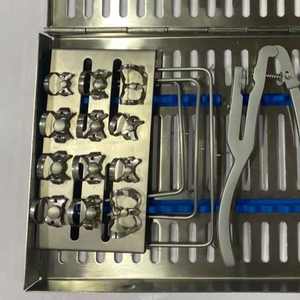 Presa de goma 18 piezas de acero inoxidable Set up | Instrumentos quirúrgicos ortopédicos con abrazaderas Punch Forceps Frame & Case CE Manual - Product Image 2