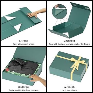 <span class=keywords><strong>Caja</strong></span> Magnética de Lujo Personalizada <span class=keywords><strong>para</strong></span> Ropa, Libros, Regalos, con Logotipo UV en Relieve, Estuche de Papel Cosmético, Cajas de <span class=keywords><strong>Regalo</strong></span> Verdes - Product Image 2